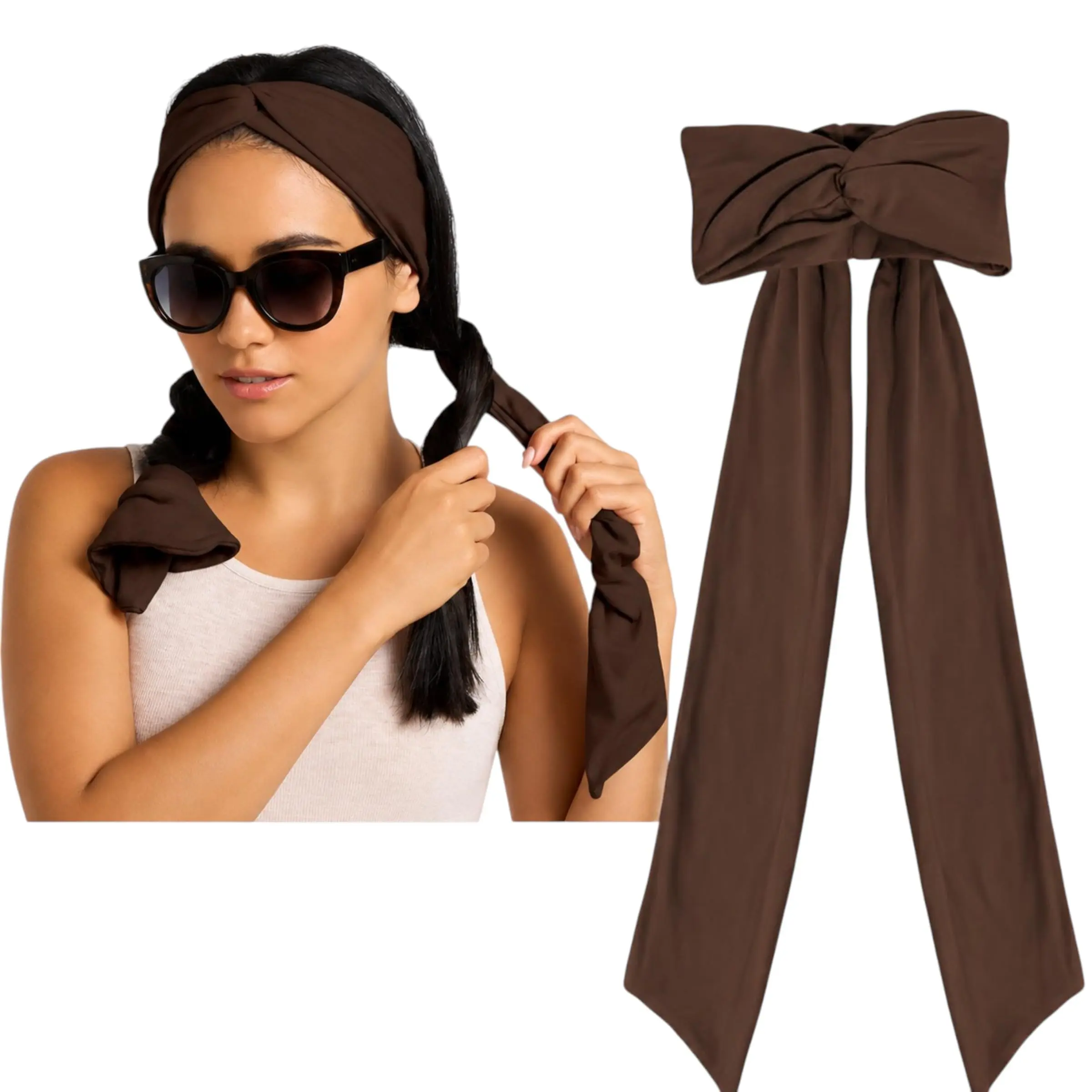 Heatless Hair Curler Headband Active Wave Styling Wrap Soft Elastic Fabric Ribbon for Overnight Sleeping and Daily Workouts