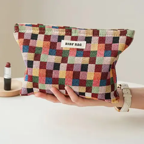 Floral Pattern Makeup Bag, Portable Cosmetic Storage Bag, Large Capacity Travel Cosmetic Bag, Zipper Makeup Organizer Pouch, Handheld Cosmetic Pouch, Pouch Bags, Cosmetics Bag