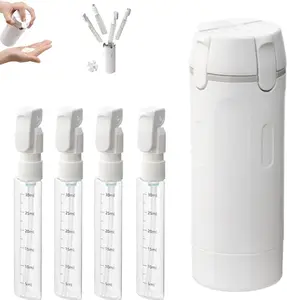 4 in 1 Travel Dispenser 4 Pack 30ML Silicone Bottles for Toiletries Leak Proof Portable Containers for Shampoo Lotion Conditioner Cream Transparent with Scale Lightweight Durable