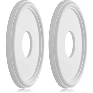 Molded PU Ceiling Medallion for Light Fixtures and Ceiling Fans, 13.1"OD x 4"ID x 1"P (Fits Canopies up to 10.25") White