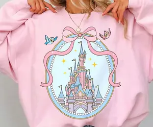 Coquette Bow Castle Shirt, Magic Kingdom Girly Tee, Girls Trip, Princess Castle