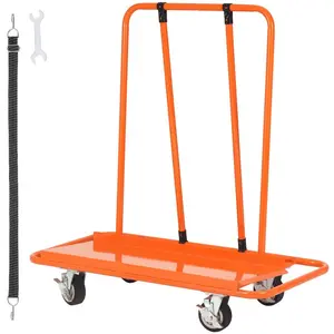 VEVOR Drywall Cart, 1500 LBS Panel Dolly Cart with 36.02x 24.02 Deck and 5 Swivel Wheels, Heavy-Duty Drywall Sheet Cart, Handling Wall Panel, Sheetrock, Lumber, for Garage, Home, Warehouse