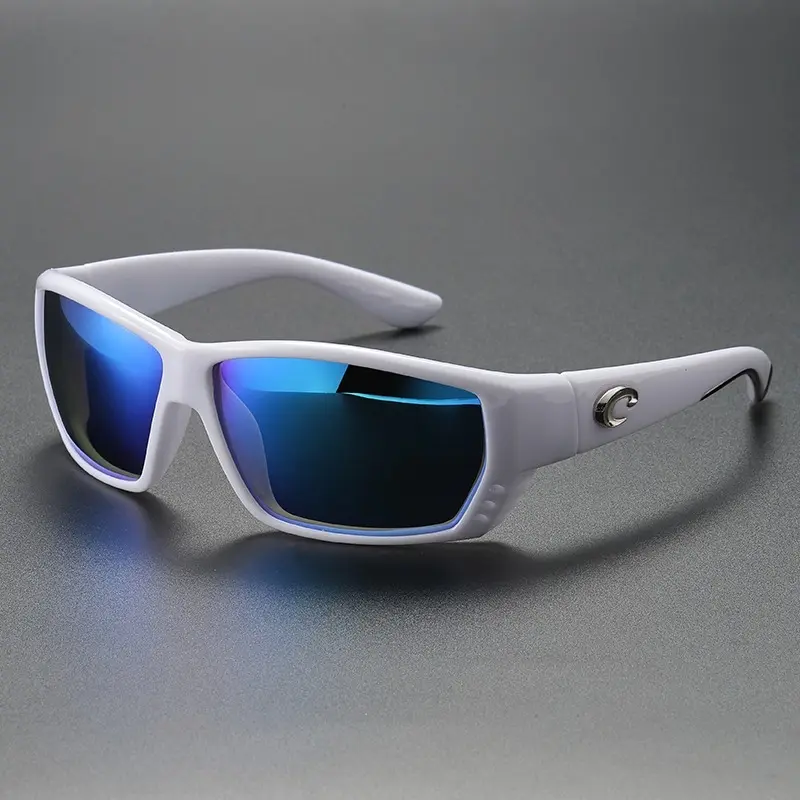 Unisex Polarized Sports Sunglasses UV400 Lightweight Wrap Around Outdoor Eyewear White Frame