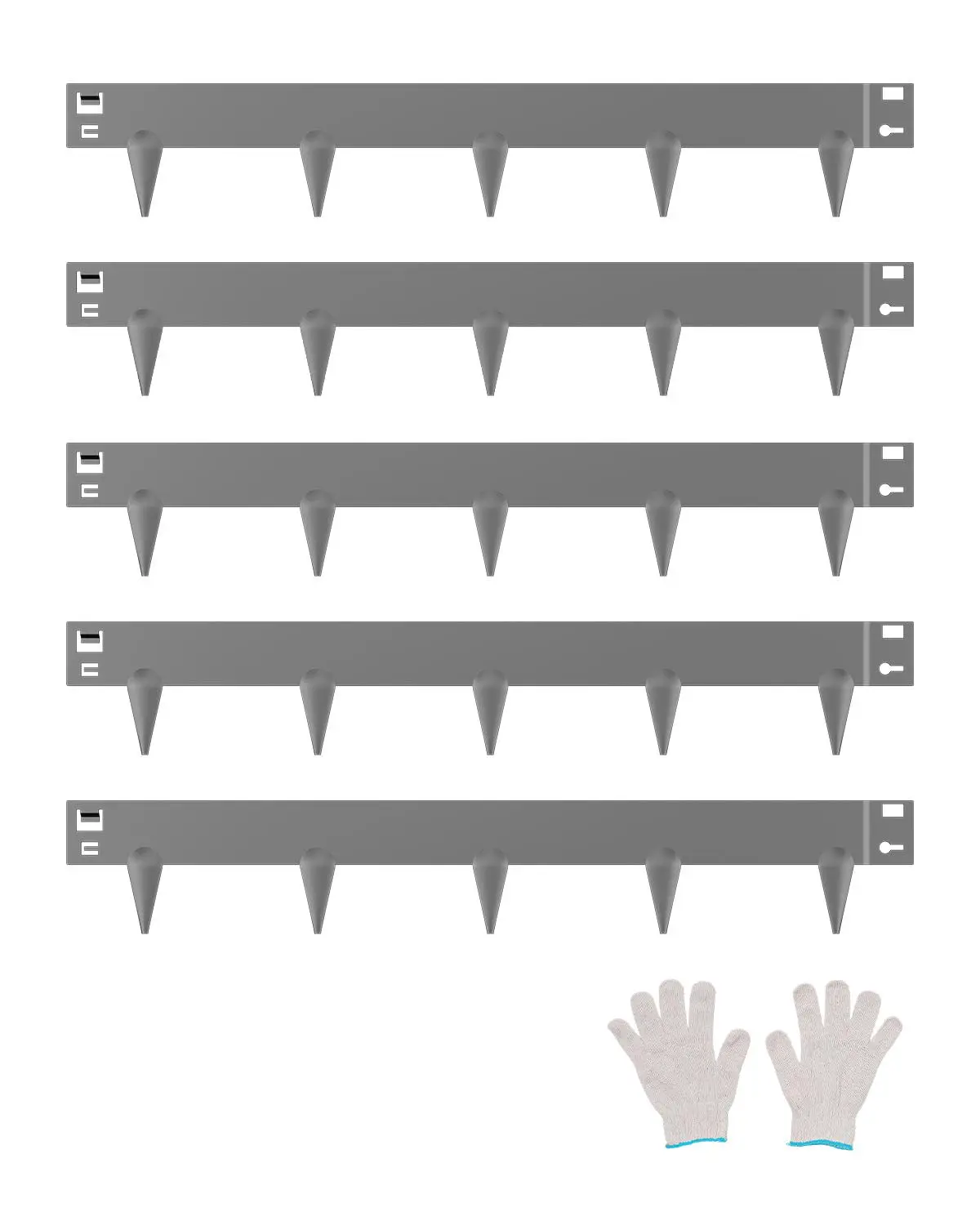 【SummerFinds】VEVOR Steel Landscape Edging, 5 Packs 39 x 3 in Rust-Resistant Metal Landscape Edging, Bendable Garden Edging Border, Heavy Duty Lawn Edging, Easy-to-Install, Flower Bed Yard Pathway Divider Dark Gray