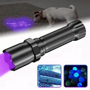395nm UV Flashlight, Mini USB Rechargeable Light Torch, Multi-Functional Handheld Lamp, Pet Urine Stain Removal, Carpet Cleaning