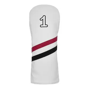 Red and black twill golf headcover, golf club cover for No. 1 wood, 3/5 wood, UT wood club cover, cross-border hot-selling protective cover, universal GOLF club headcover, Golf Accessories, Golf Equipment