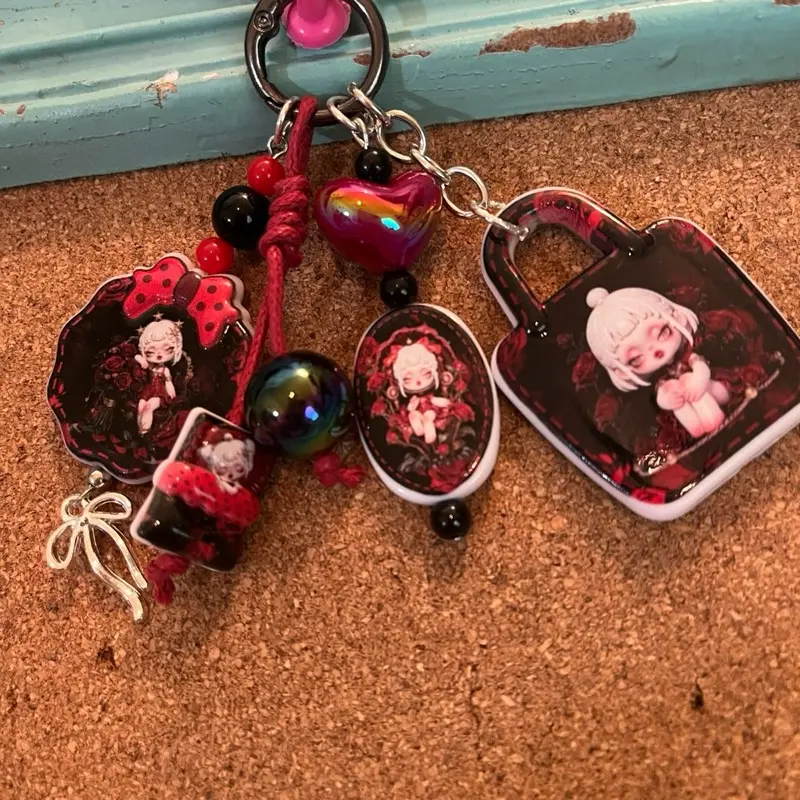 Skull Panda Keychain, Versatile Bag Charm for Daily Accessory Use