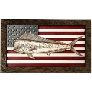 Wall Art - Mahi American Flag 3D Wood Art