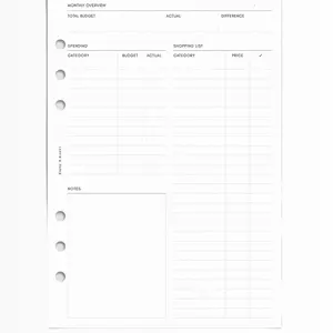 Cloth & Paper Finance Checklist Organizer Second Edition Budget Planners with Monthly Overview Recurring Payments Weekly Expense Log and Savings Pages