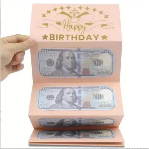 Birthday Money Gift Card Envelope, 1 Count Creative Money Gift Card Holder, Multiple colors,Birthday Gift for Men & Women, Party Supplies