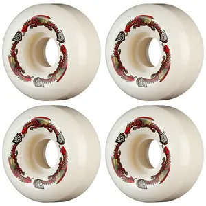 Powell Peralta Skateboard Wheels 52mm x 30mm Dragon Formula 93A V5 Shape Off White