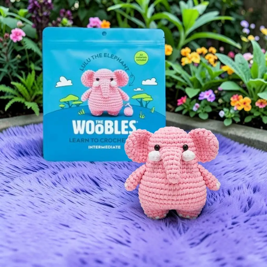 The Woobles Intermediate Crochet Kit | Lulu the Elephant