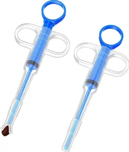 2 Pieces Pet Pill Plunger Popper for Small Cats Dogs Pill Gun Dispenser Shooter Pet Piller Soft Tip Tablet Syringe Pusher Animal Medicine Feeder for Feeding Accessories Nuanchu