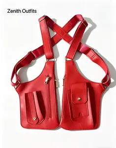 Retro Leather Adjustable Shoulder Strap Backpack - Sporty Gym Bags, Multifunctional Vest Storage, Underarm & Chest Pockets, Large Capacity, Ideal for Sports & Outdoor Activities, Father’s/Mother’s Day Gifts