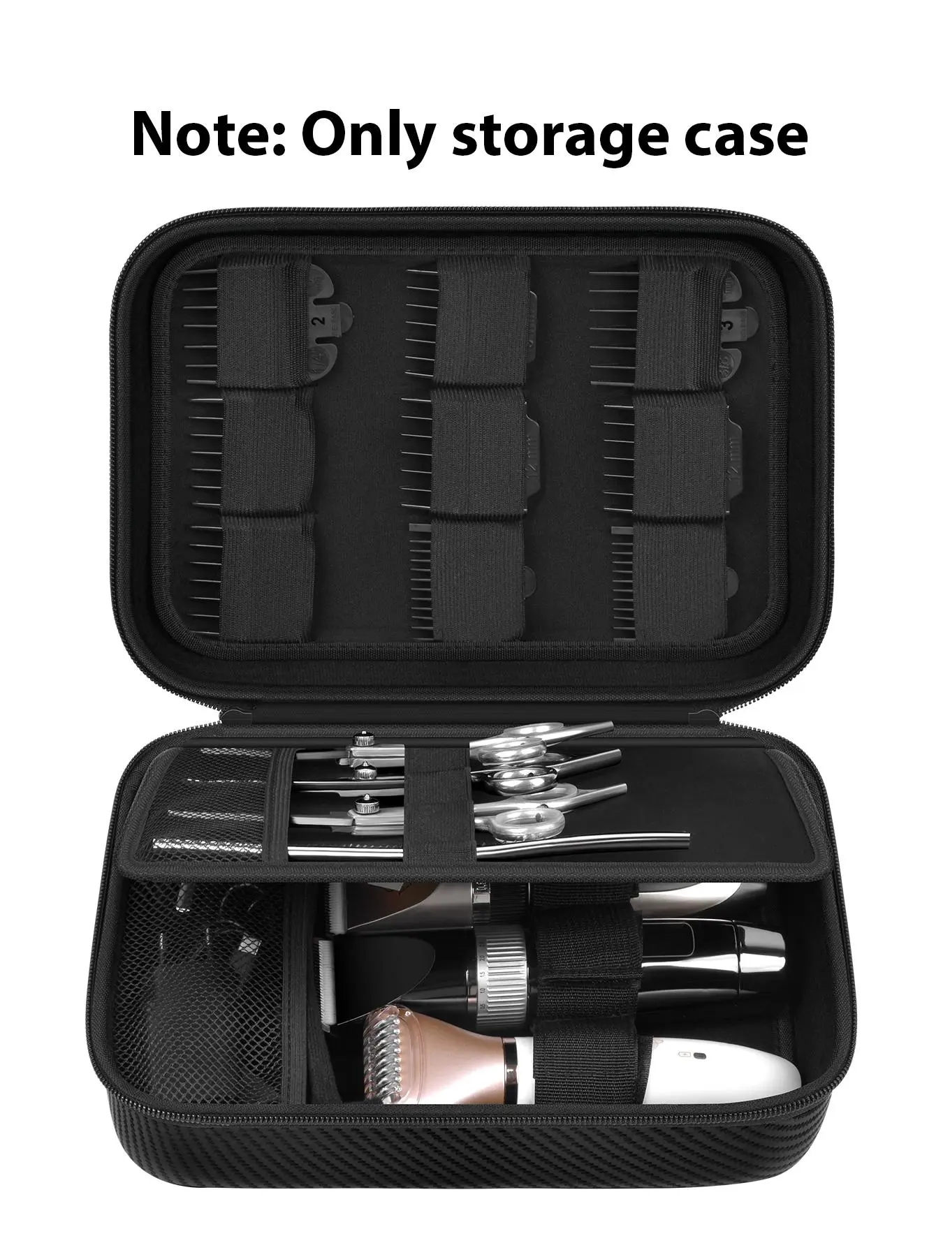 Barber Accessories Bag, Portable Clipper Storage Holder Organizer, Barber Tool Organizer for Hair Cutting, Guard Grooming Kit, Barber Equipment and Barbers Supplies (Bag Only)