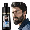 Men's 3-in-1 Argan Oil Fruit Hair Care Beard-Mustache Dye Shampoo, 5-Min Root Touch Up, All Types Hair Color, Long-Lasting 200ml Comfort Formula, Beard+Mustache Use