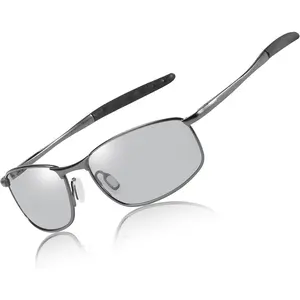 EyeconicFinds Classic Polarized Photochromic Sunglasses Driving Photosensitive Glasses B2444