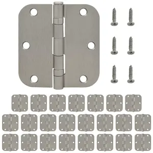 Nuk3y Residential 3 1/2" x 3 1/2" Ball Bearing Door Hinge 5/8 Radius