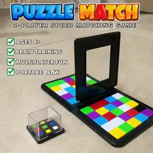 Duel Color Matching Puzzle Cube Game | Multiplayer Desktop Brain Game, Parent-Child Interactive Educational Toy for Boys Girls Birthday Gifts