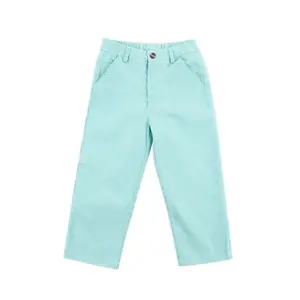 Mint Green Gingham Standard Pants - Boys Classic Button Front Pant