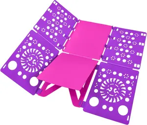 Version 3 Shirt Folding Board t Shirts Clothes Folder Laundry folders Folding Boards Helper Tool for Adults and Children (Purple)