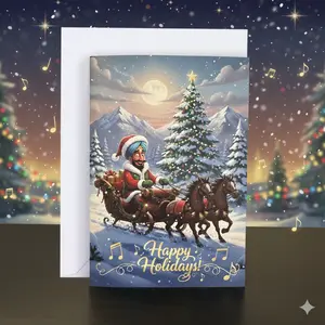 Holiday Musical Greeting Card - Sleigh Ride