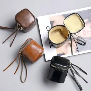Mini Vintage Leather Coin Purse, Classic Small Bag, Casual Trendy Wallet, Stylish Wallet, Zipper Portable, Multi-Functional Large Capacity, Women's Handbag Accessory
