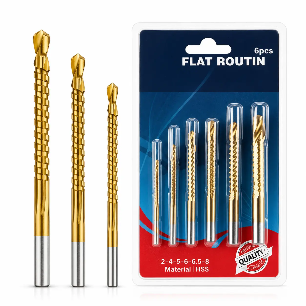 Titanium Coated HSS Drill Bit Set, High Speed Steel Metal Drill Bits for Drilling, Cutting, Boring, Carving & DIY Projects