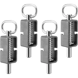 Heavy-Duty Spring Latch Assembly for Trailers, 5/8" Plain Tube Design, Secure Gate Fastener, Pack of 4, Durable and Reusable, Rust-Resistant Metal Construction adjustable  door  hinge door stopper interior door