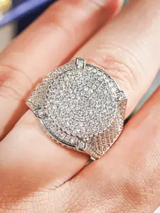 1 PC Luxury Cubic Zirconia Ring For Women Engagement Promise Ring For Wedding Anniversary Party Jewelry Valentine's Day Gift Artificial Gemstone Ring
