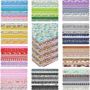 100pcs Cotton Squares – 9.8" x 9.8" Bundles for Sewing and Crafts, 100% Cotton Patchwork for DIY Projects, Multicolor