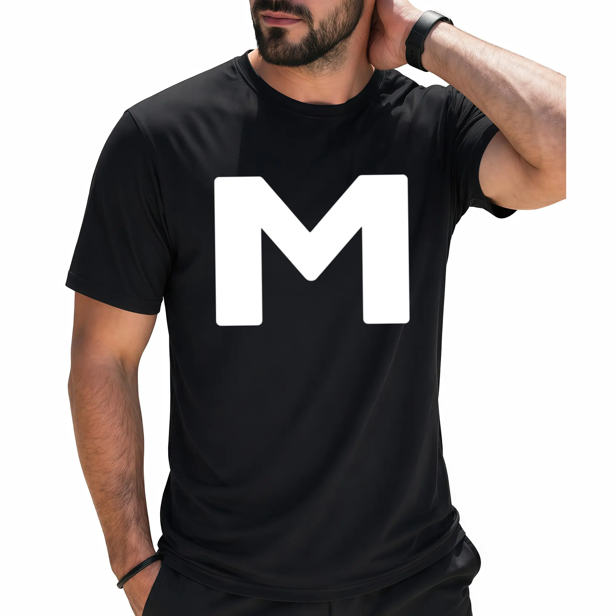 Letter M Capital Bold Alphabet Matching Monogram T-Shirt