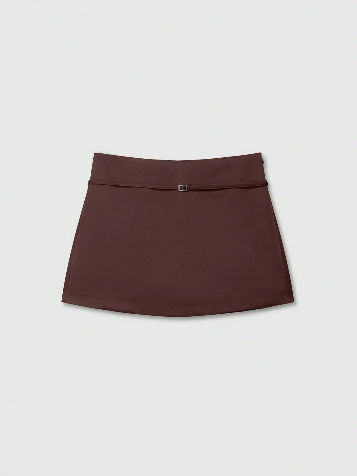 Women's Fashion Simple Minimalist Basic Solid Color Short Zipper Belted Skirt Pants, Safety Lined Slim Fit Half Skirt, Waist Cinching Tummy Control Casual Fitted Skirt, Perfect for Casual Vacation Home Daily Date Travel Bottom, Womenswear