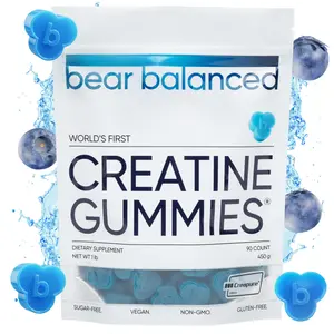 Bear Balanced Creatine Gummies - World's First Creatine Gummies - Bear Balanced | Strength Focus Energy | Creatine Monohydrate Supplement for Men & Women | Creapure