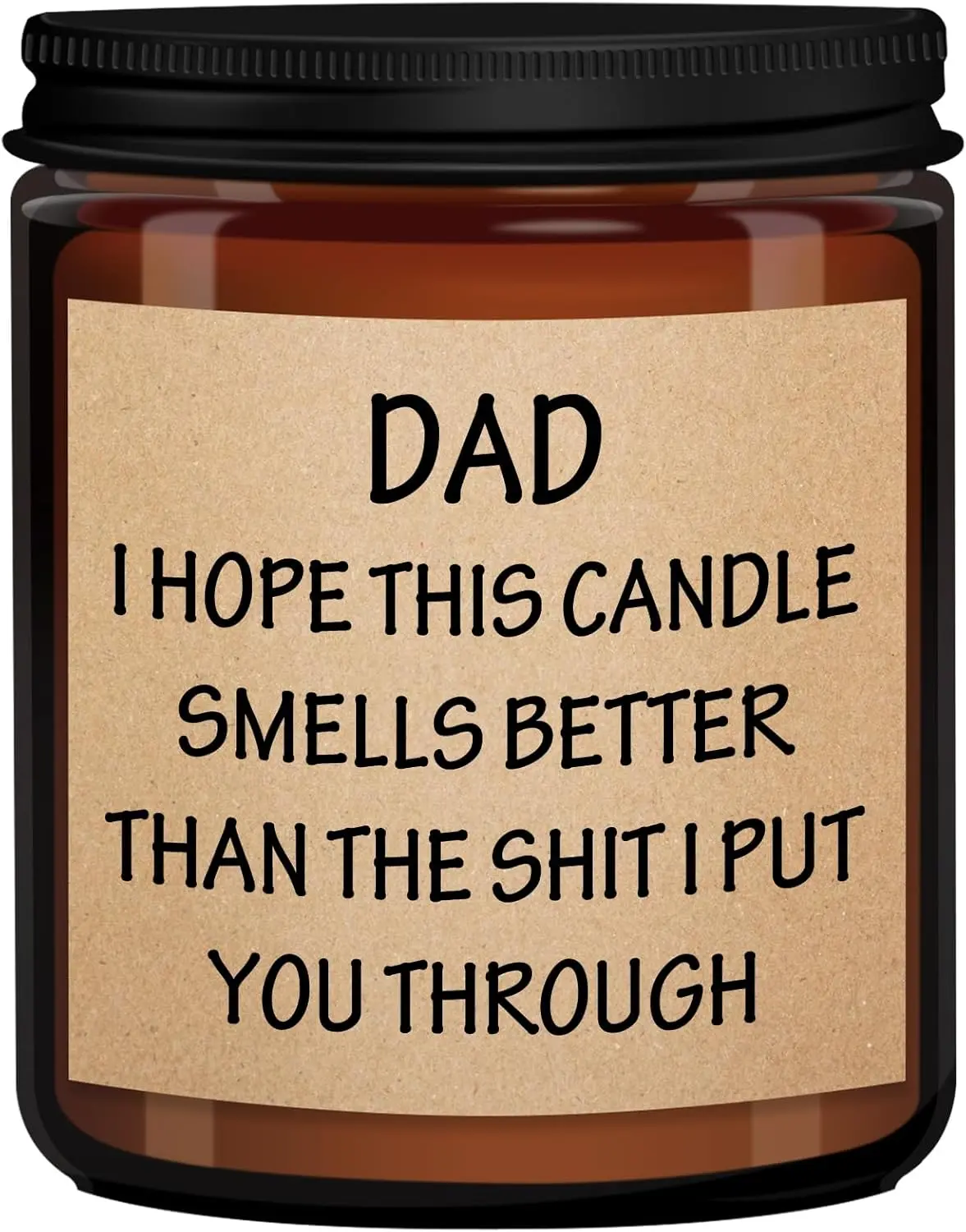Christmas Gifts for Dad Gifts for Men Who Have Everything Funny Unique Personalized Gag Gift for Bonus Dad Stepdad Fathers Birthday Mens Gift Ideas from Kids Daughter Son, 9oz Lavender Candle