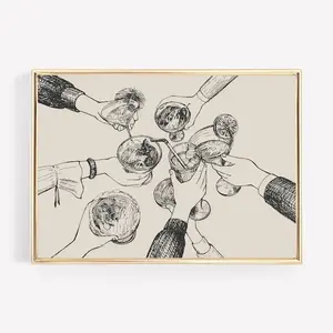 Cheers print, Bar cart wall decor, Cheers sign, Cheers printable wall art, Bar cart art, Artistic Gift, Poster Ornaments Decoration Room