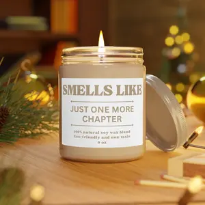 One More Chapter Candle, Gift for Book Lover, Author Gift, Reading Candle, Funny Birthday Gift for Readers, Gift for Bookworm Gift for yourself, Family and Friends