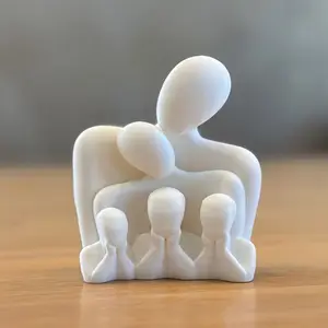 Minimalist Family of Four Statue Warm Home Decor Wedding Gift