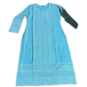 Georgette Fabric Chikankari kurti Top