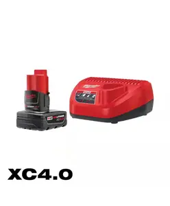 Milwaukee M12 XC Battery Pack 4.0 Ah and Charger Starter Kit Milwaukee M12 XC Battery Pack 4.0 Ah and Charger Starter Kit