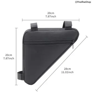 PineRiseShop Bike Frame Storage Bag Durable Triangle Cycling Pouch with Front Beam Phone Holder Lightweight & Waterproof for Mountain Road Bikes Outdoor Use