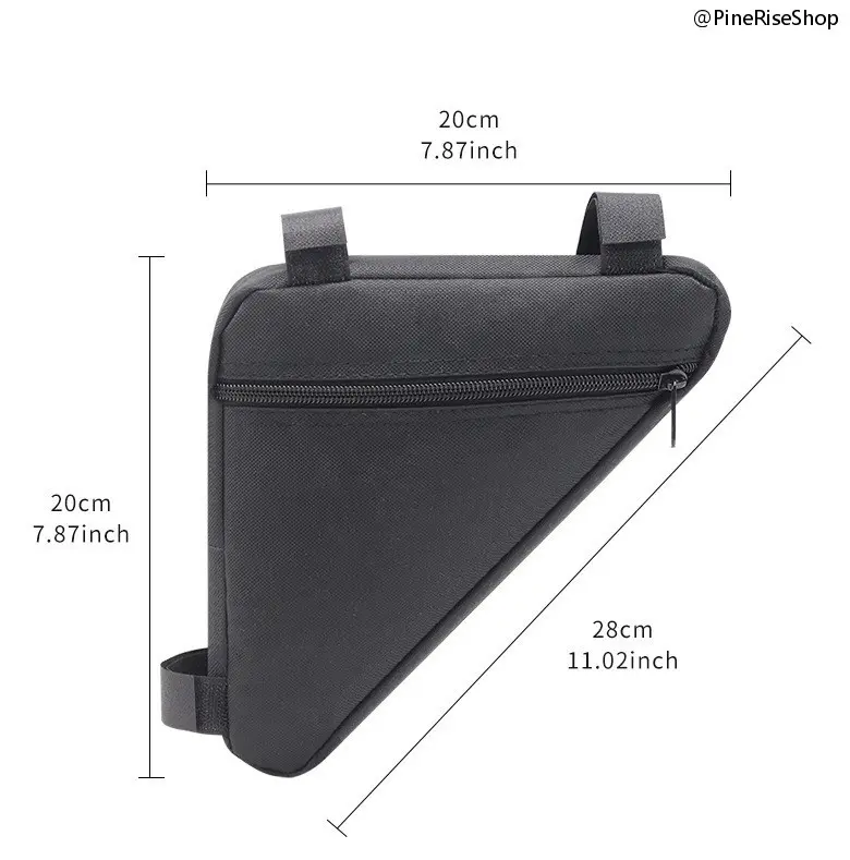 PineRiseShop Bike Frame Storage Bag Durable Triangle Cycling Pouch with Front Beam Phone Holder Lightweight & Waterproof for Mountain Road Bikes Outdoor Use, Wallets, Keys, Mobile Phones, Bicycle Accessories, Compact, Daily Commuting, Mountain Cycling