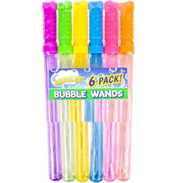 Bubbles 4oz Bubble Wands 6 Pack Outdoor Bubble Toys for Kids Summer Fun Party Favors Birthday Supplies Outdoor Play Gift