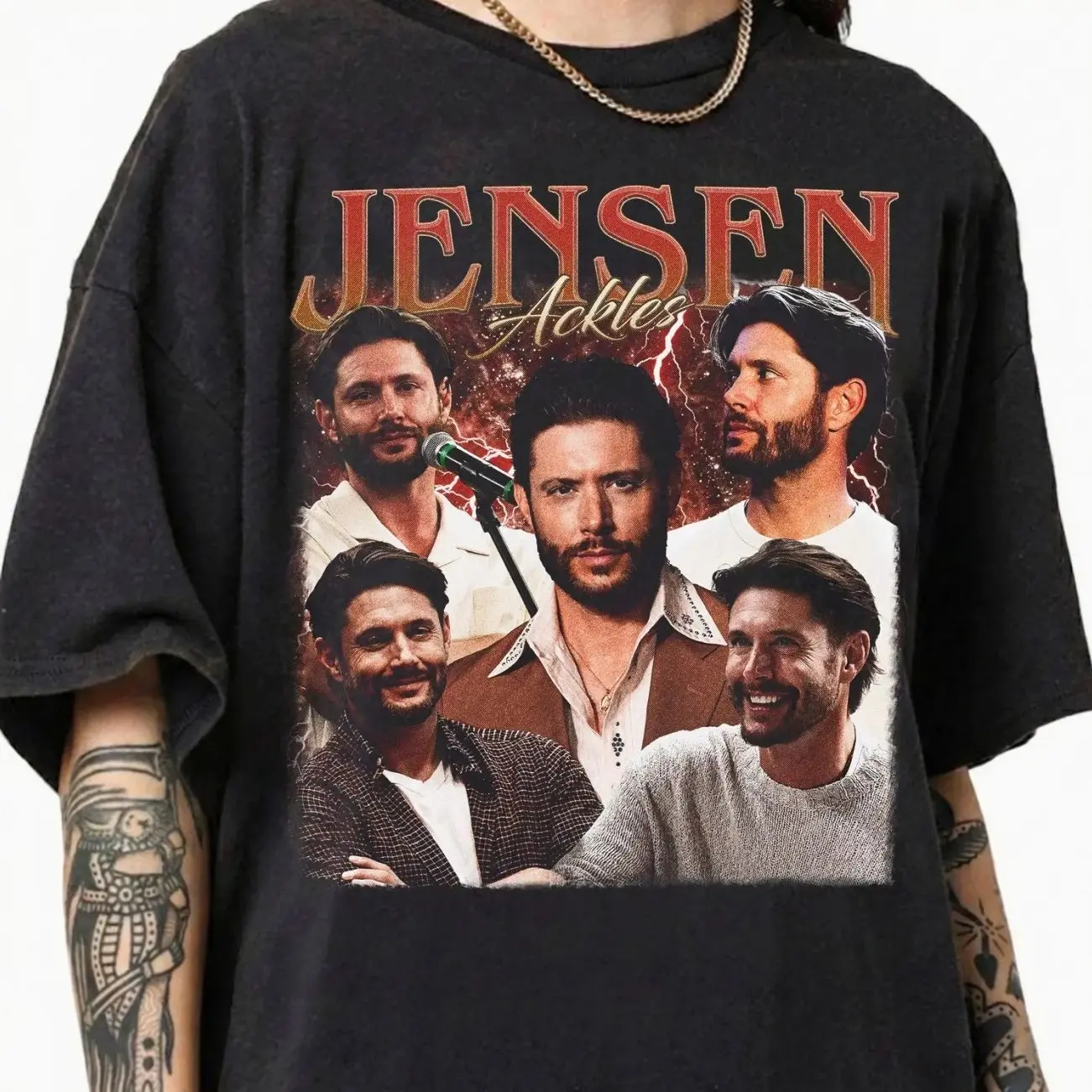 Jensen Ackles Graphic Tee, Supernatural Fan Apparel, Dean Winchester Shirt