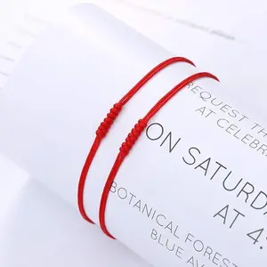 7 Knots Red String Bracelet Kabbalah Protection Thread Handmade String Bracelets Good Luck Gift for Women Men Boys Family(Sheet)