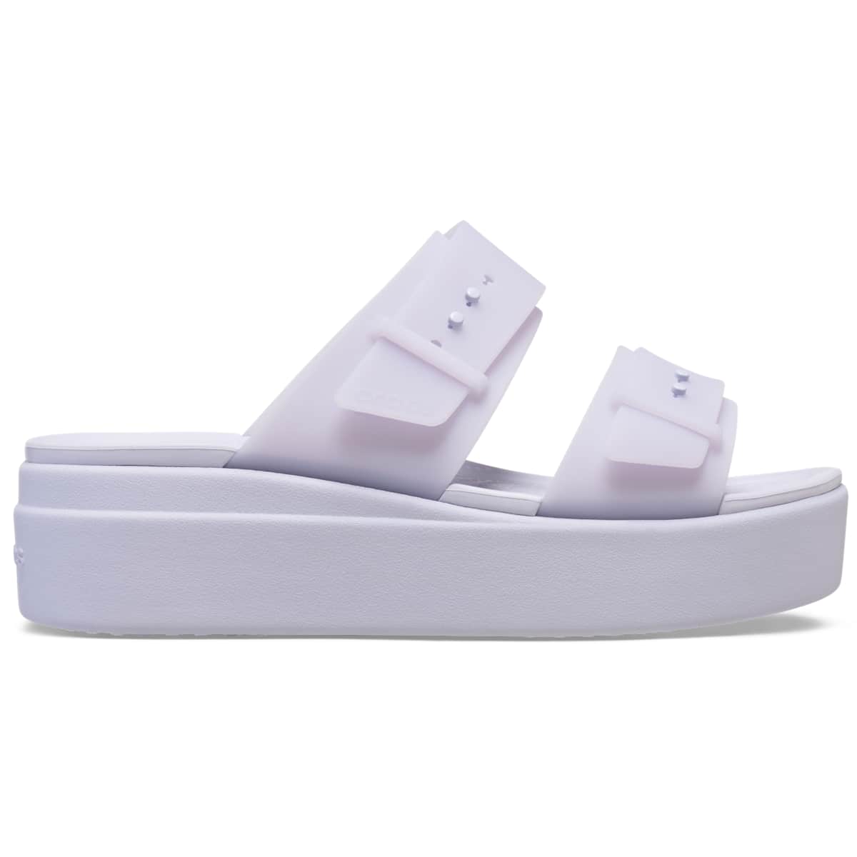 Crocs Brooklyn Buckle Frosted Low Wedges Platform Sandals