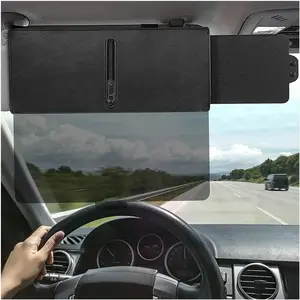 Sun Visor Extender Polarized Anti Glare with Zipper Adjustable PC Lens Side Visor for UV Protection Driving Safety Car Accessories