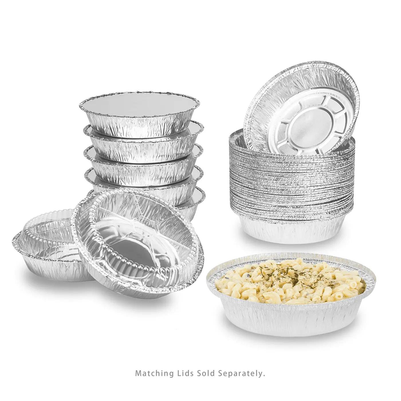 [500 ct] 7" Round Aluminum Pans