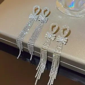 925 Sterling Silver Post  Long Earrings for Women Chandelier Diamond Tassel,18k Real Gold/Platinum Plated Lab Diamond Dangle Earrings,Hypoallergenic,Bridal Jewelry,Gift for Wife,Girlfriend