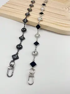 Hot Selling Women's Rhinestone Classic Chain Crystal Bag Strap, Casual Colorblock Design, All Seasons Fashion Accessory